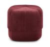 Circus Pouf Small Dark Red Velour di Normann Copenhagen