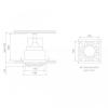 Downsquare faretto a incasso di Swarovski - foto 1