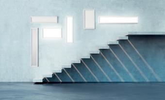 Tara Dimmable lampada a soffitto di Linea Light versione rettangolare colore bianco 