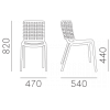 Tatami 305 sedia impilabile in polipropilene di Pedrali - foto 1