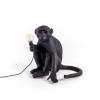 Monkey Lamp sitting seduta lampada da tavolo di Seletti nero