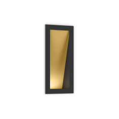 Themis 1.7 lampada da parete da incasso black + gold