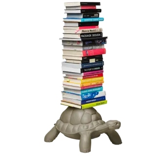 Turtle Carry Bookcase libreria autoportante di Qeeboo GRIGIO TORTORA