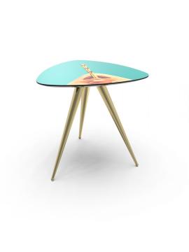 Side table Drill tavolino di Seletti 57 cm legno e metallo
