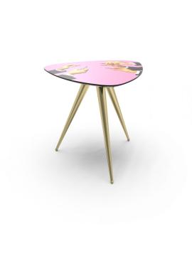 Side table Pink Lipsticks tavolino di Seletti 57 cm legno e metallo
